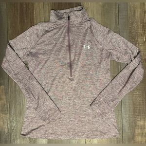 Under Armour Women’s 1/4 Quarter Zip Jacket Pullover Sweatshirt Purple Medium B4